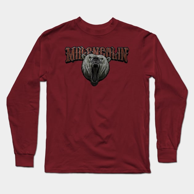 millencolin bear vintage Long Sleeve T-Shirt by red glitch line 